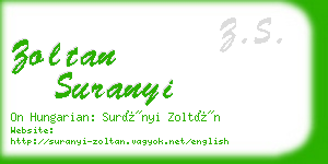 zoltan suranyi business card